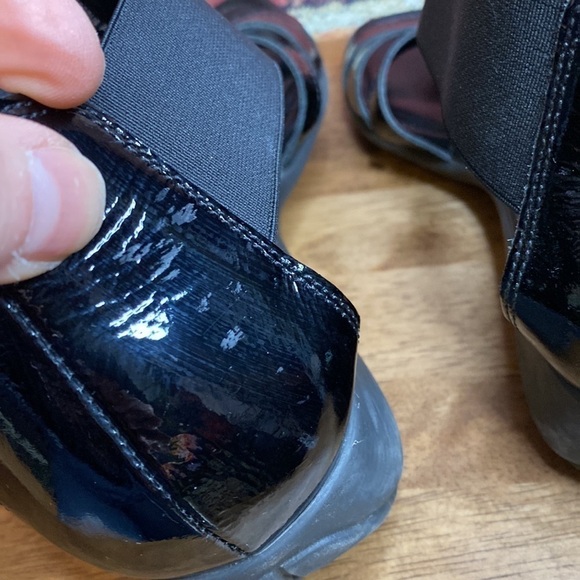 The Flexx Band Together Black Gladiator Strap Patent Leather Sandals Sz 7.5 - Picture 11 of 17